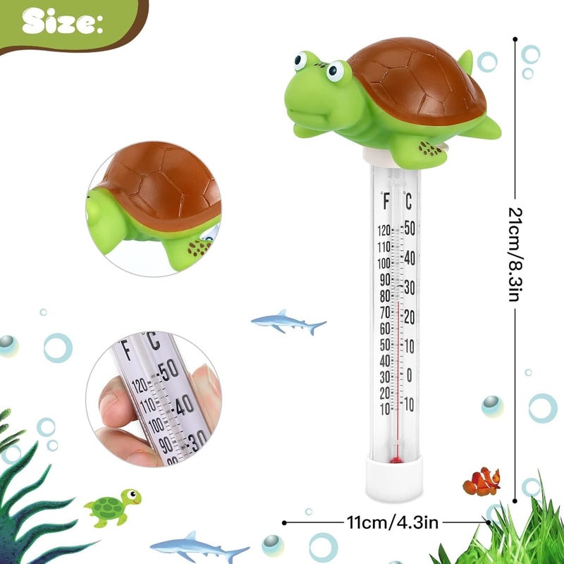 Inpool Floating Pool Thermometer, Large Display with String Easy to Read, Shatter Resistant, for Outdoor & Indoor Swimming Pools, Spas, Hot Tubs & Aquariums (Turtle) - Image 3